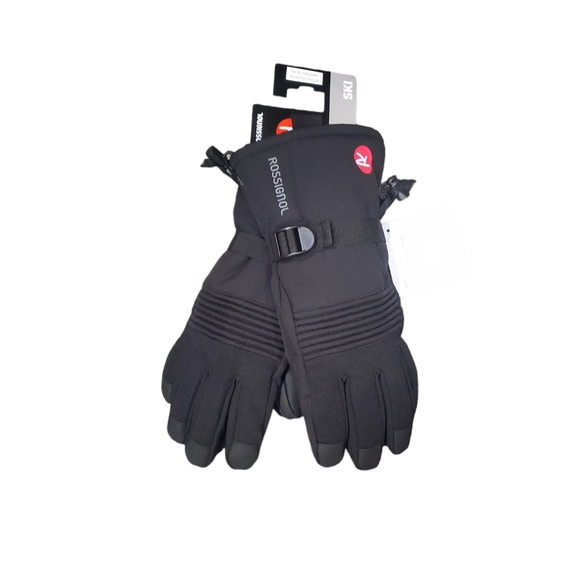 Men's Rossignol Ski Gloves Drypel Waterproof Technology Black Size M NWT - Picture 1 of 5